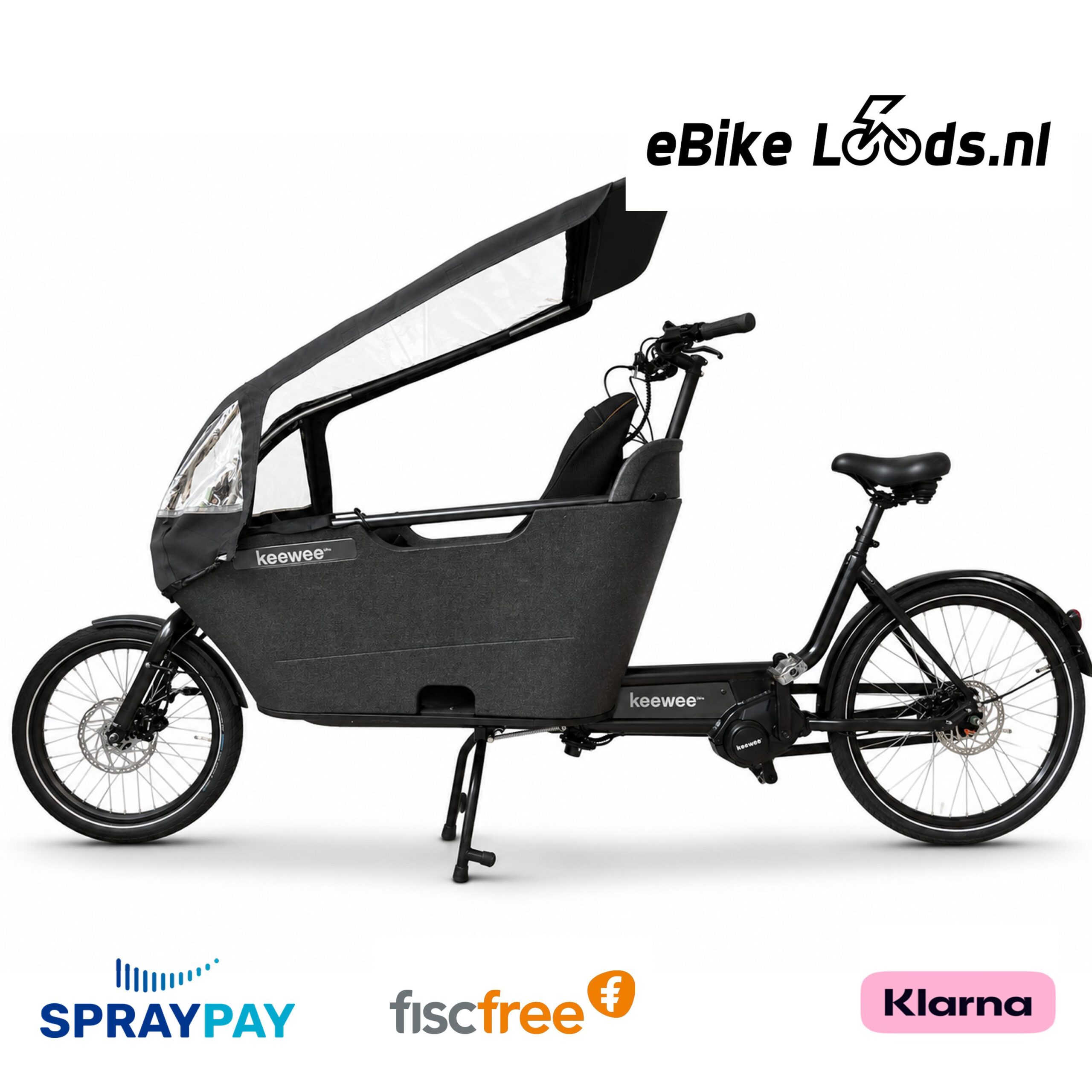 Nagelnieuwe Keewee electrische bakfiets (68 km op de klok), deze wil je! Gratis thuisbezorgd.